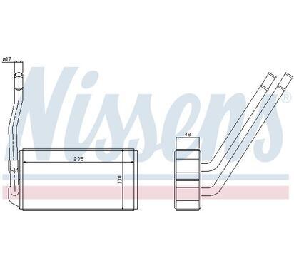73000
NISSENS
Wymiennik ciepła, ogrzewanie wnętrza, nagrzewnica
