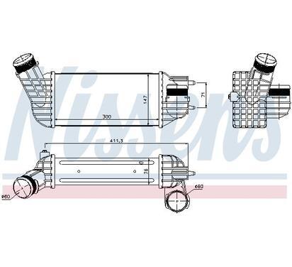 96512
NISSENS
Chłodnica powietrza doładowującego, intercooler
