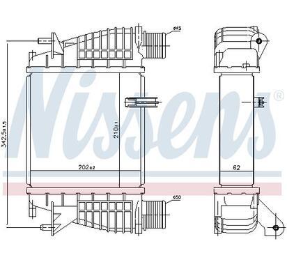 96645
NISSENS
Chłodnica powietrza doładowującego, intercooler

