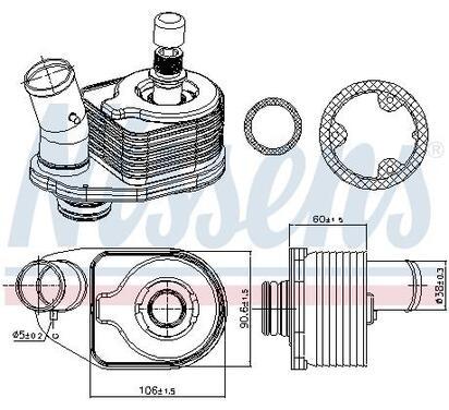 91101
NISSENS
Chłodnica oleju, olej silnikowy
