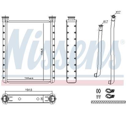 707172
NISSENS
Wymiennik ciepła, ogrzewanie wnętrza, nagrzewnica
