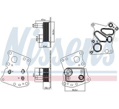 90943
NISSENS
Chłodnica oleju, olej silnikowy
