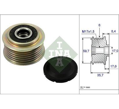 535 0225 10
INA
Alternator - sprzęgło jednokierunkowe
