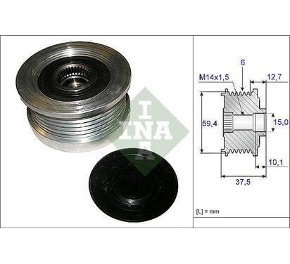 535 0110 10
INA
Alternator - sprzęgło jednokierunkowe
