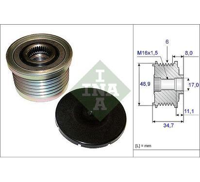 535 0088 10
INA
Alternator - sprzęgło jednokierunkowe
