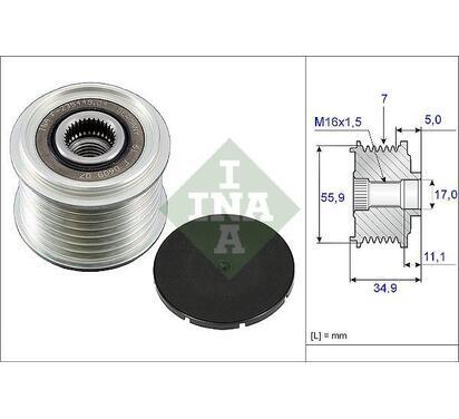 535 0083 10
INA
Alternator - sprzęgło jednokierunkowe
