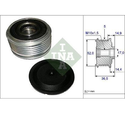 535 0129 10
INA
Alternator - sprzęgło jednokierunkowe
