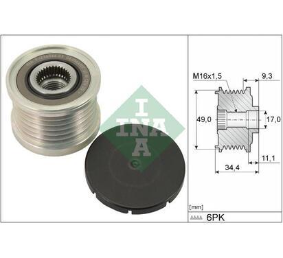 535 0075 10
INA
Alternator - sprzęgło jednokierunkowe
