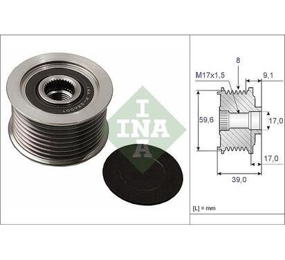 535 0049 10
INA
Alternator - sprzęgło jednokierunkowe
