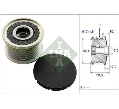 535 0153 10
INA
Alternator - sprzęgło jednokierunkowe
