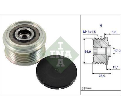 535 0222 10
INA
Alternator - sprzęgło jednokierunkowe
