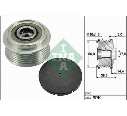 535 0289 10
INA
Alternator - sprzęgło jednokierunkowe
