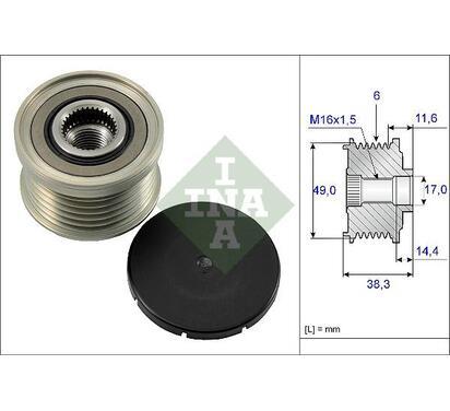 535 0127 10
INA
Alternator - sprzęgło jednokierunkowe
