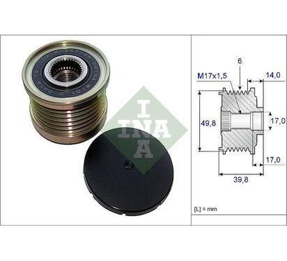 535 0146 10
INA
Alternator - sprzęgło jednokierunkowe
