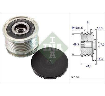 535 0178 10
INA
Alternator - sprzęgło jednokierunkowe
