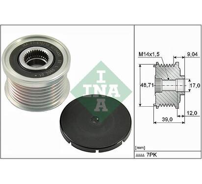 535 0275 10
INA
Alternator - sprzęgło jednokierunkowe
