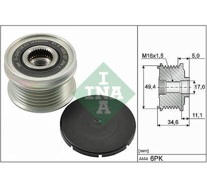 535 0155 10
INA
Alternator - sprzęgło jednokierunkowe
