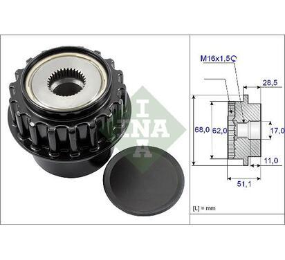 535 0175 10
INA
Alternator - sprzęgło jednokierunkowe
