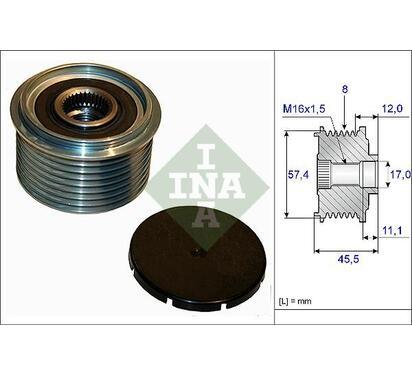 535 0069 10
INA
Alternator - sprzęgło jednokierunkowe
