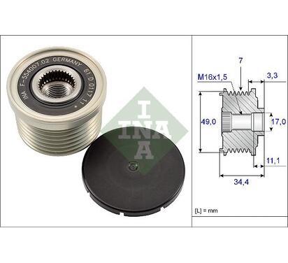 535 0164 10
INA
Alternator - sprzęgło jednokierunkowe
