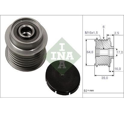 535 0006 10
INA
Alternator - sprzęgło jednokierunkowe
