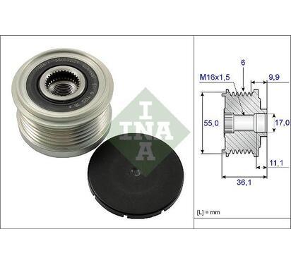 535 0103 10
INA
Alternator - sprzęgło jednokierunkowe
