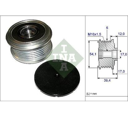 535009010
INA
Alternator - sprzęgło jednokierunkowe
