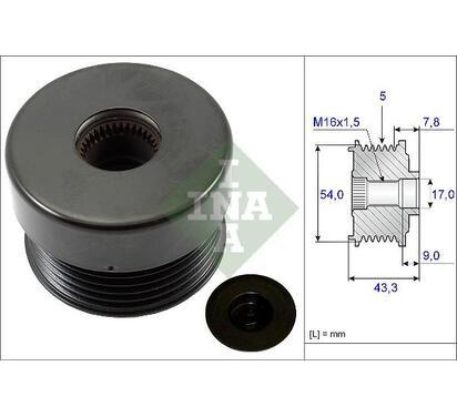 535 0172 10
INA
Alternator - sprzęgło jednokierunkowe
