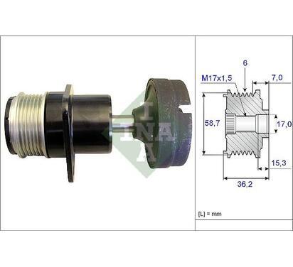 535 0157 10
INA
Alternator - sprzęgło jednokierunkowe
