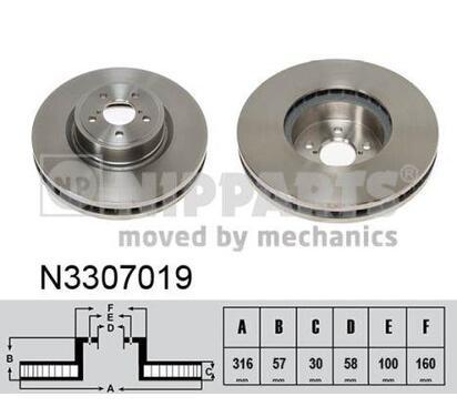 N3307019
NIPPARTS
Tarcza hamulcowa
