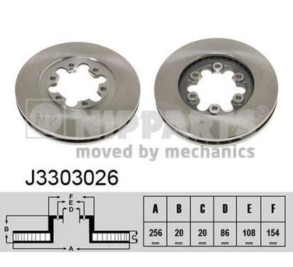 J3303026
NIPPARTS
Tarcza hamulcowa
