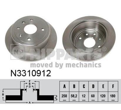 N3310912
NIPPARTS
Tarcza hamulcowa
