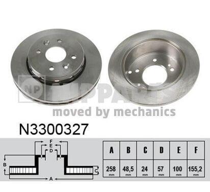 N3300327
NIPPARTS
Tarcza hamulcowa
