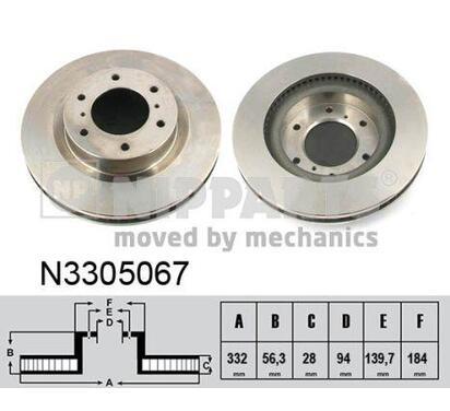 N3305067
NIPPARTS
Tarcza hamulcowa
