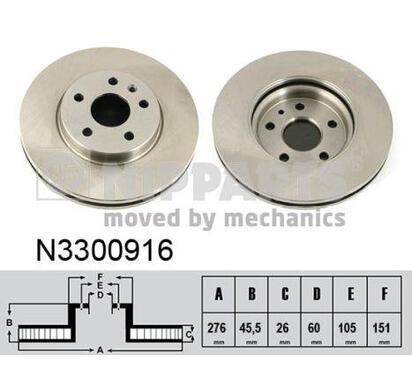 N3300916
NIPPARTS
Tarcza hamulcowa
