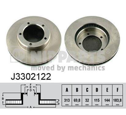 J3302122
NIPPARTS
Tarcza hamulcowa
