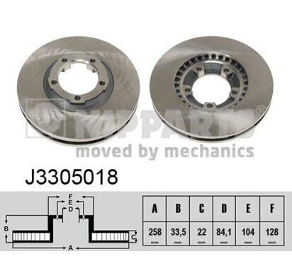 J3305018
NIPPARTS
Tarcza hamulcowa
