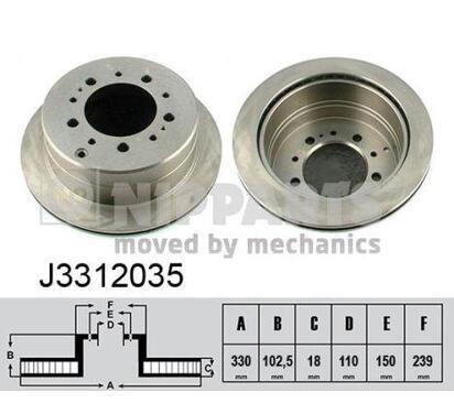 J3312035
NIPPARTS
Tarcza hamulcowa
