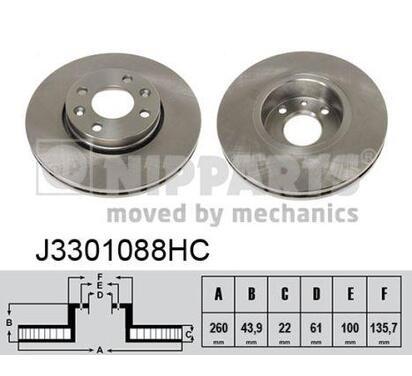 J3301088HC
NIPPARTS
Tarcza hamulcowa
