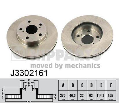 J3302161
NIPPARTS
Tarcza hamulcowa
