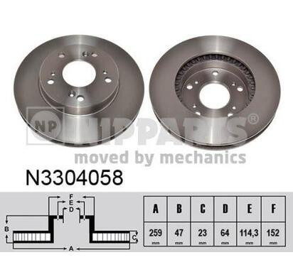 N3304058
NIPPARTS
Tarcza hamulcowa
