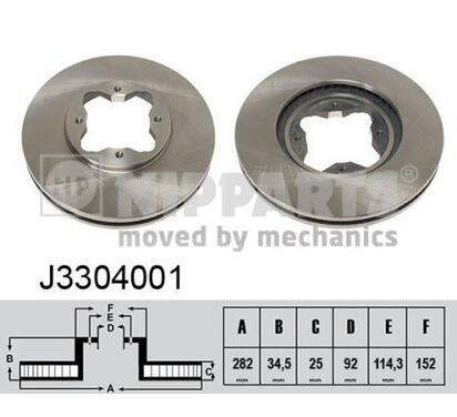 J3304001
NIPPARTS
Tarcza hamulcowa
