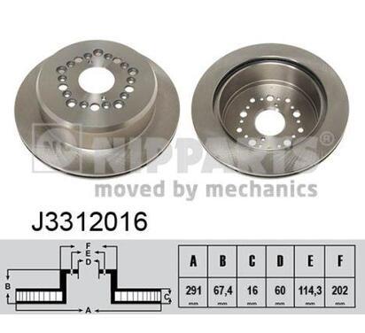 J3312016
NIPPARTS
Tarcza hamulcowa
