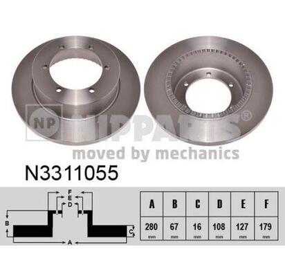 N3311055
NIPPARTS
Tarcza hamulcowa
