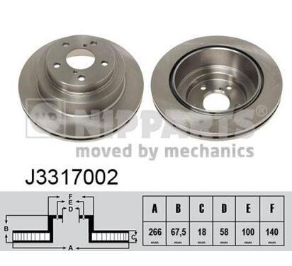 J3317002
NIPPARTS
Tarcza hamulcowa
