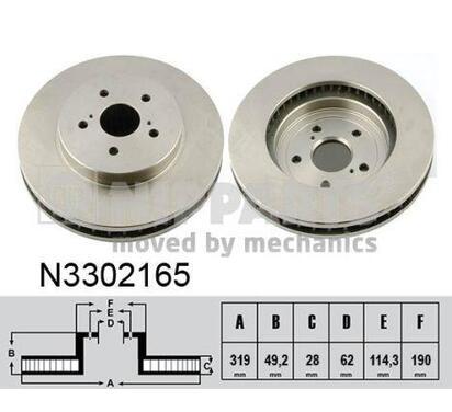 N3302165
NIPPARTS
Tarcza hamulcowa
