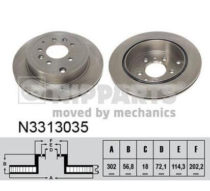 N3313035
NIPPARTS
Tarcza hamulcowa
