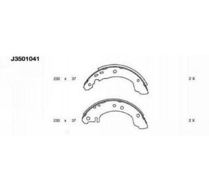 J3501041
NIPPARTS
Zestaw szczęk hamulcowych
