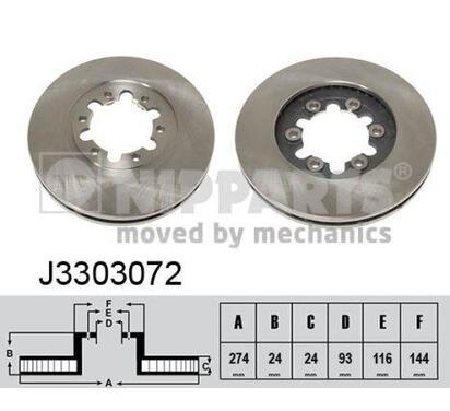 J3303072
NIPPARTS
Tarcza hamulcowa
