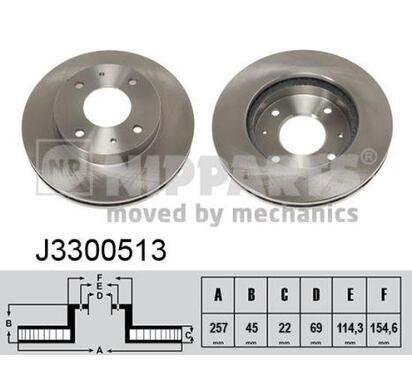 J3300513
NIPPARTS
Tarcza hamulcowa
